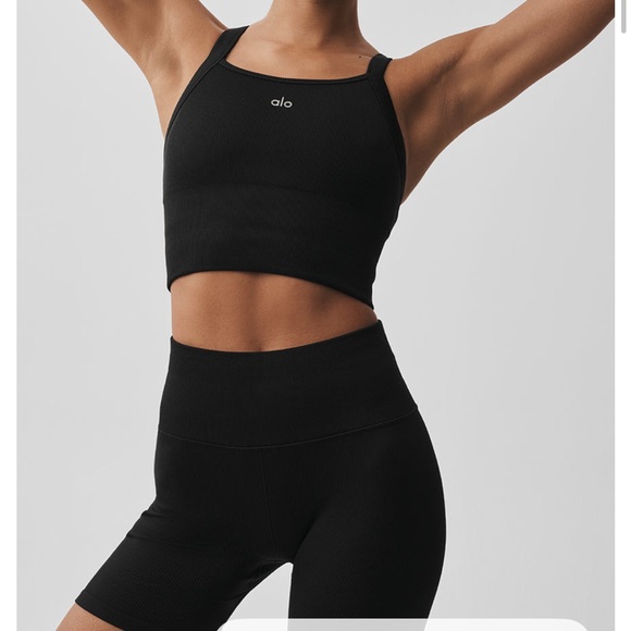 Alo Yoga seamless ribbed favorite bra tank - Picture 2 of 4